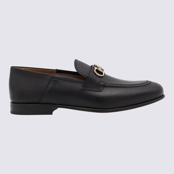 Salvatore Ferragamo Black Leather Loafers