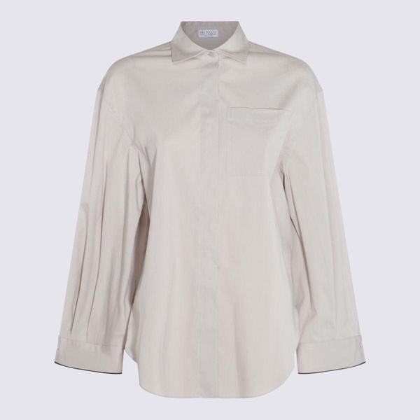 Monili-chain poplin shirt