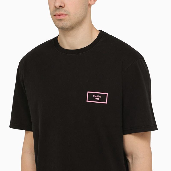 Martine Rose Black Cotton T-Shirt With Logo Men