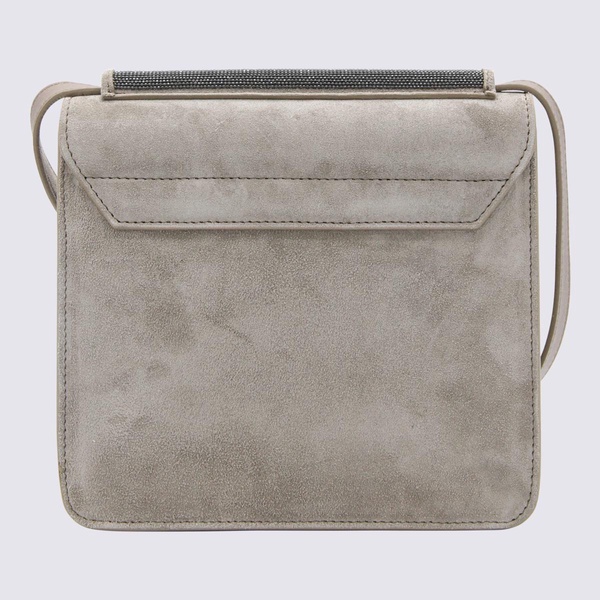 Brunello Cucinelli Logo Detailed Fold-Over Shoulder Bag