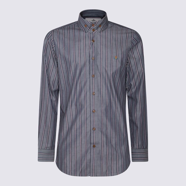 Vivienne Westwood Navy Blue Cotton Orb Shirt