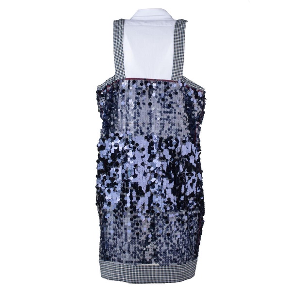 Antonio Marras Blue Sequin Patchwork Dress