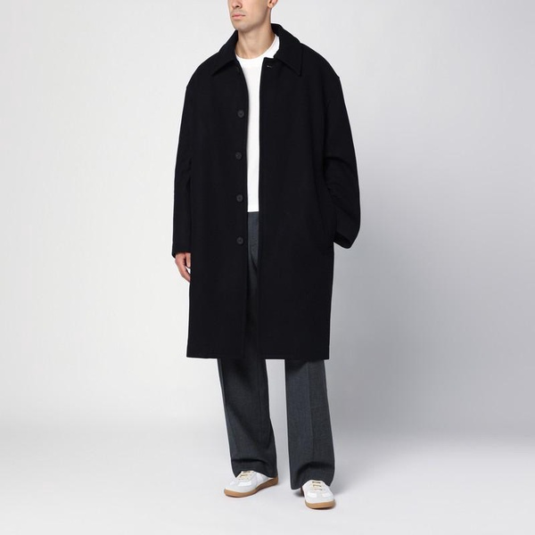 Studio Nicholson Single-Breasted Coat In Navy