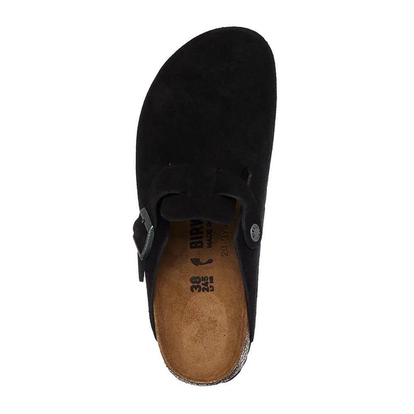 Birkenstock Boston Black, Suede Leather Shoes