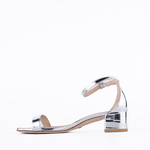 Stuart Weitzman Silver Leather Sandal