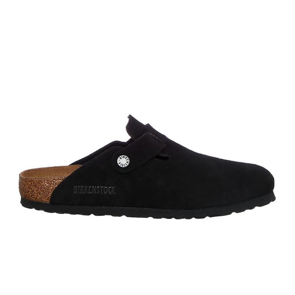 Birkenstock Boston Black, Suede Leather Shoes