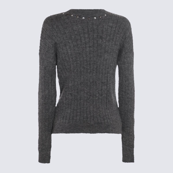 Alessandra Rich Grey Wool Blend Jumper