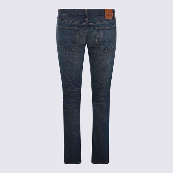 Blue Cotton Denim Jeans