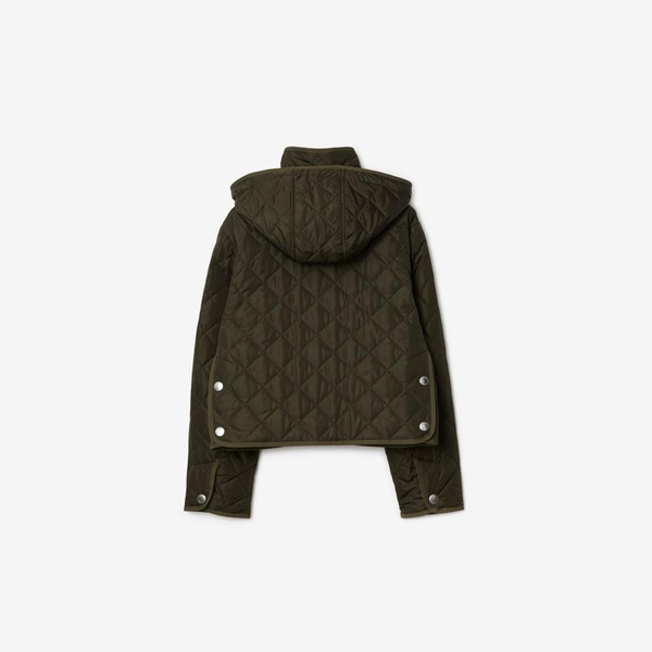 Cropped Quilted Nylon Jacket