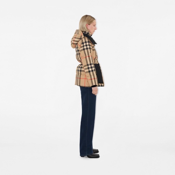 Vintage Check Puffer Jacket