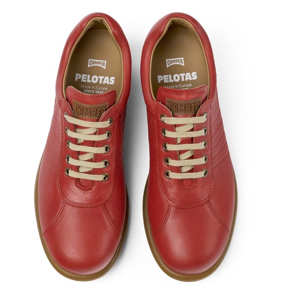 Red Leather Oxford Sneaker for Men