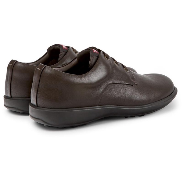 Dark brown blucher shoes for men