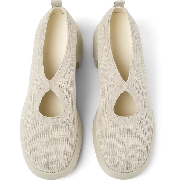 Gray one-piece knit shoes for women