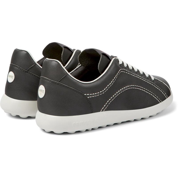 Dark gray leather sneakers for men