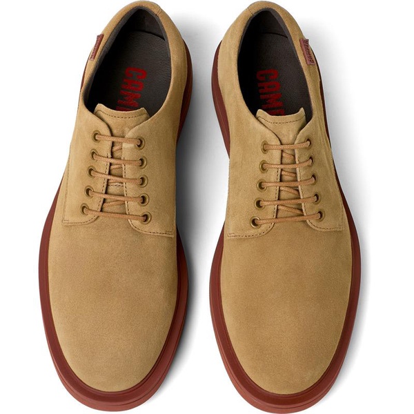 Light brown nubuck shoes for men