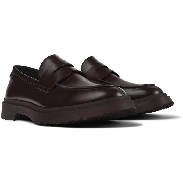 Brown leather loafers for men