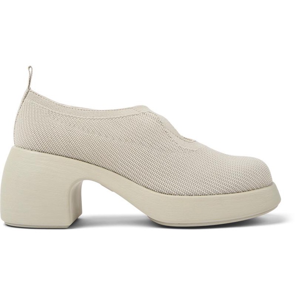 Gray one-piece knit shoes for women