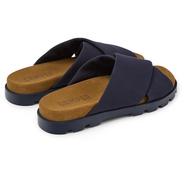 Blue recycled cotton sandals for men