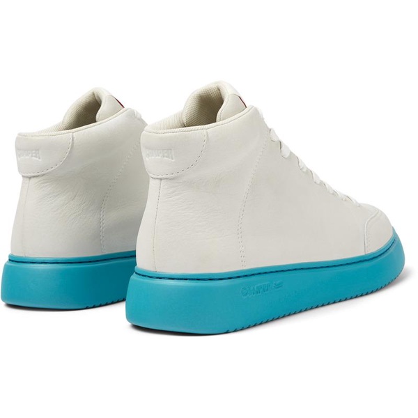 White non-dyed leather sneakers for men