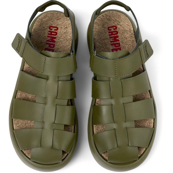 Green Leather Sandal for Men