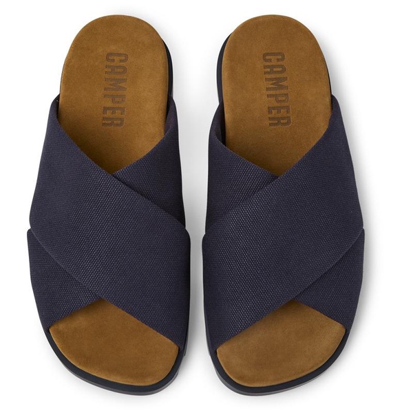 Blue recycled cotton sandals for men