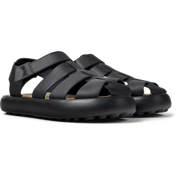 Black Leather Sandal for Men