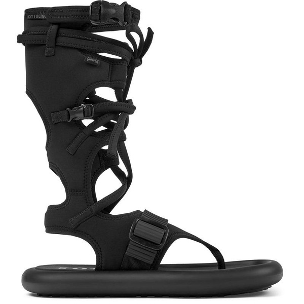 Black sandals for men by Camper x Ottolinger