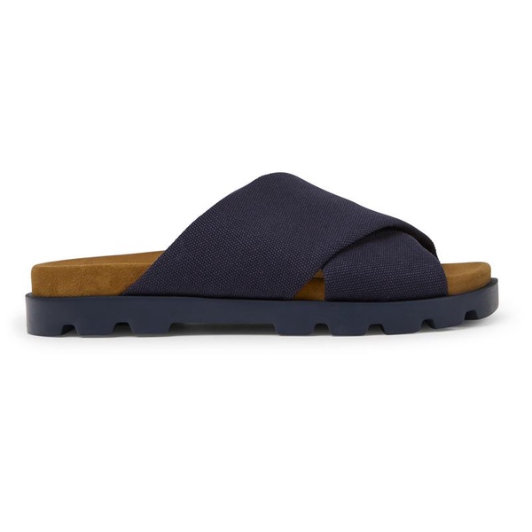 Blue recycled cotton sandals for men