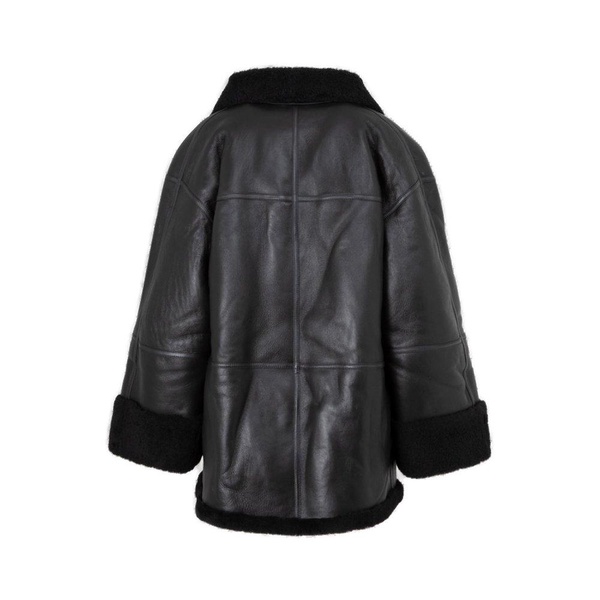 Shearling-lined leather jacket