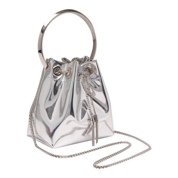 Jimmy Choo Logo Plaque Tassel-Detailed Top Handle Bag