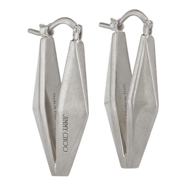 Jimmy Choo Diamond Logo Engraved Earrings