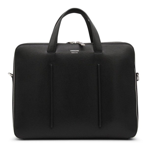 Ferragamo Logo Printed Business Briefcase