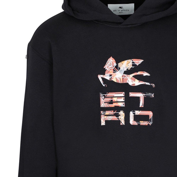 Etro Logo Printed Drawstring Hoodie