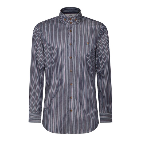 Vivienne Westwood Logo Embroidered Striped Shirt