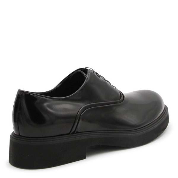 Salvatore Ferragamo Black Leather Lace Up Shoes