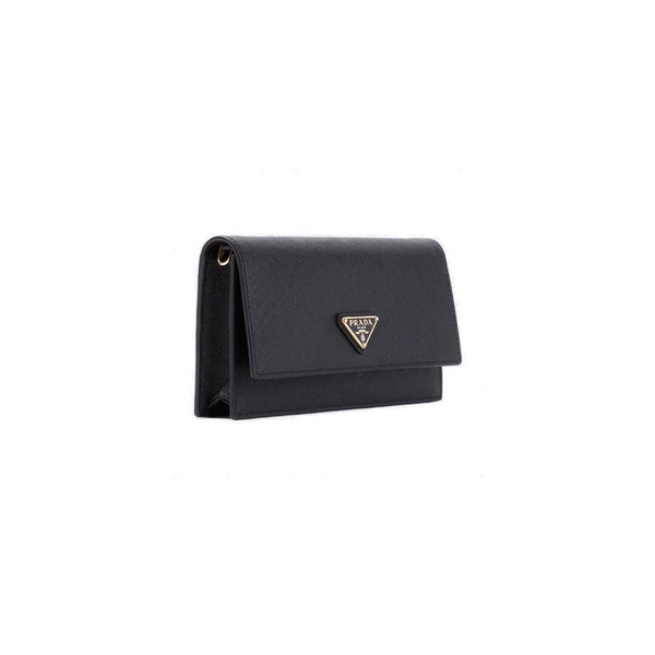 PRADA Luxurious Mini Leather Pouch Handbag W:7in H:3.7in D:1.2in