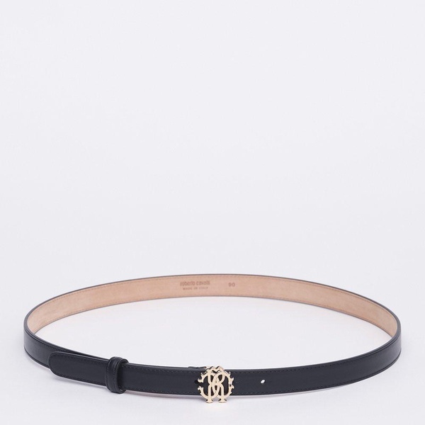 Roberto Cavalli Logo Plaque Thin Belt