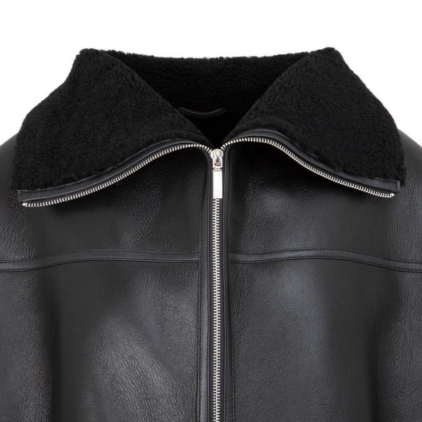 Shearling-lined leather jacket