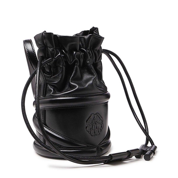 Alexander McQueen Logo Printed Drawstring Bucket Bag