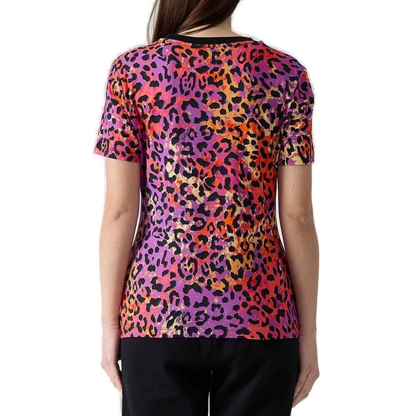 Just Cavalli Leopard Print Crewneck T-Shirt