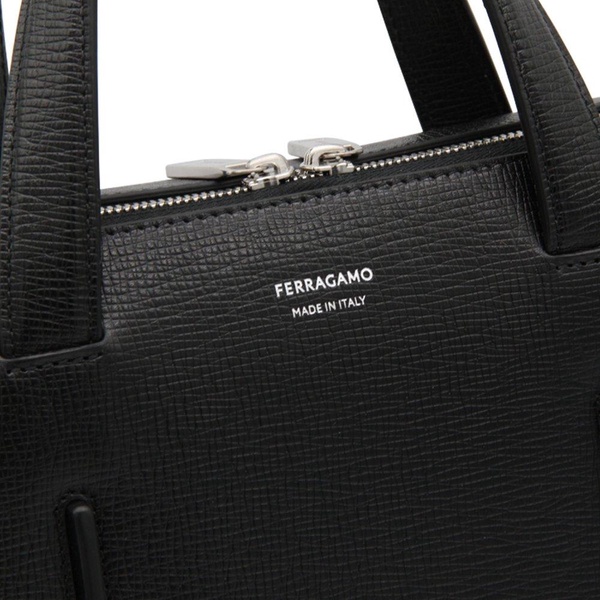 Ferragamo Logo Printed Business Briefcase