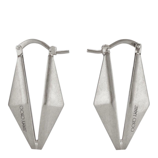 Jimmy Choo Diamond Logo Engraved Earrings