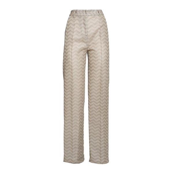 Missoni High-Waist Zigzag-Woven Trousers