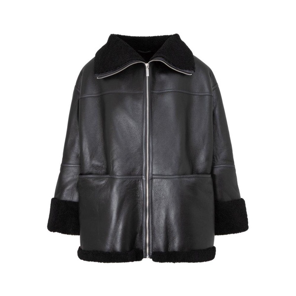 Shearling-lined leather jacket