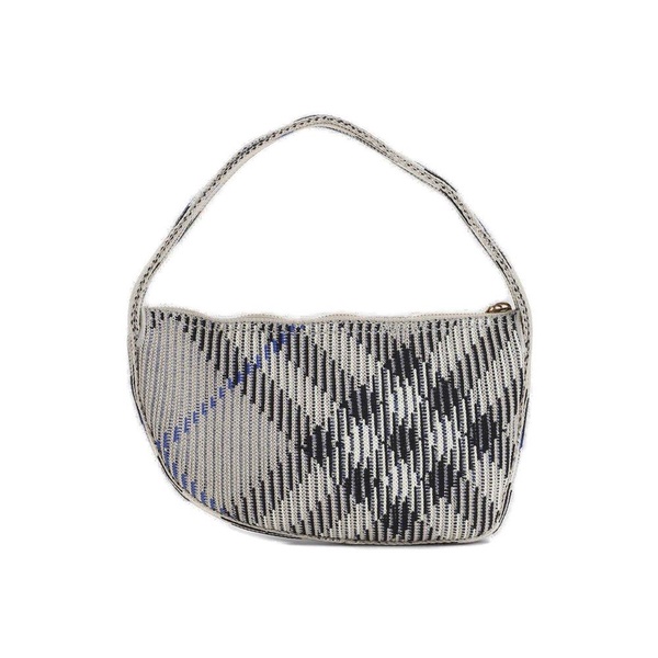 Burberry Checked Zipped Mini Knitted Shoulder Bag​