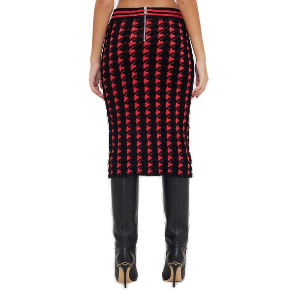 Marco Bologna Pattern Knit Midi Skirt