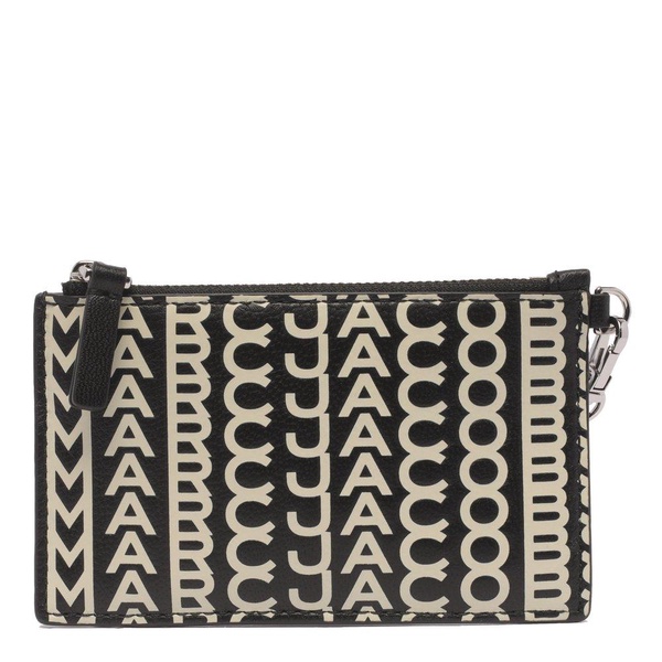 Marc Jacobs The Monogram Leather Top Zip Wristlet Wallet