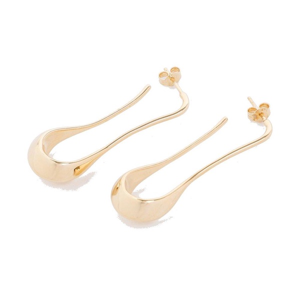 Lemaire Short Curve-Edge Drop Earrings