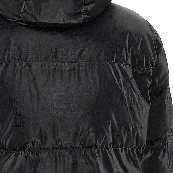 Ea7 Emporio Armani Logo-Printed Hooded Padded Jacket