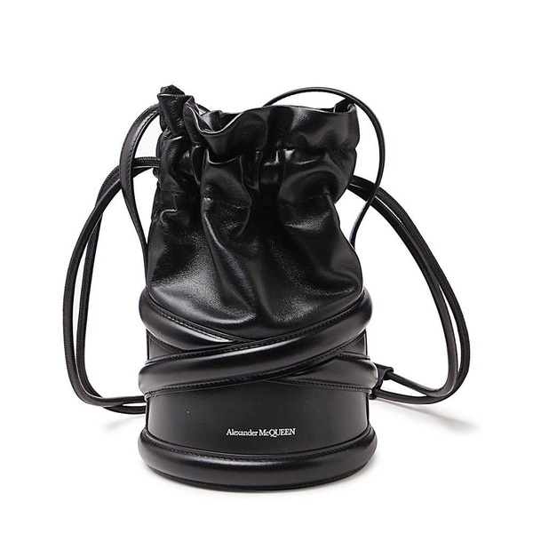 Alexander McQueen Logo Printed Drawstring Bucket Bag